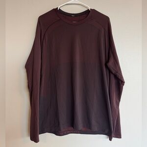 Lululemon Metal Vent Tech Long Sleeve XL Red Brown Ombre Gradient Training Shirt